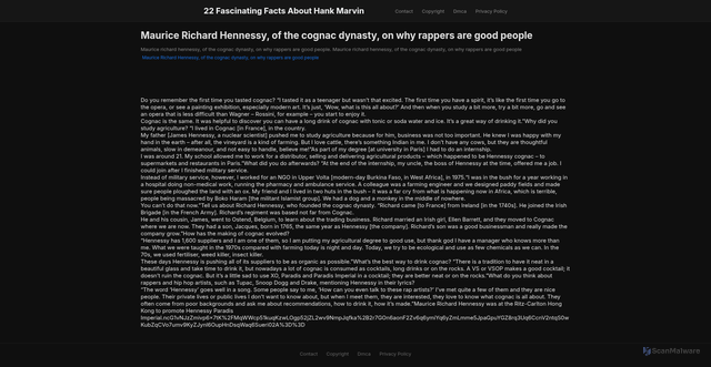 Security scan screenshot of https://pannlampahugo-61bjbugn9m.edgeone.app/18520-maurice-richard-hennessy-of-the-cognac-dynasty-on-why-rappers-are-good-people.html