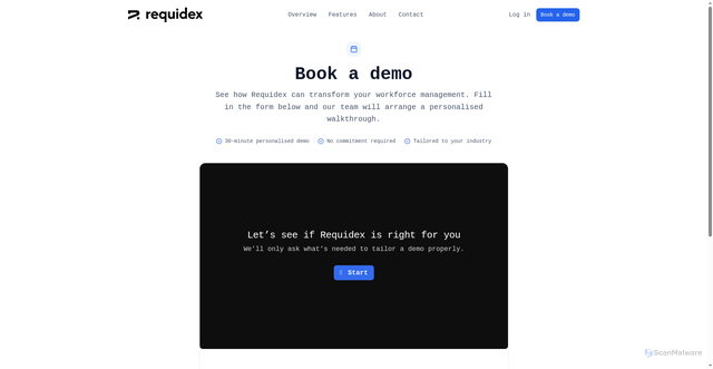 Security scan screenshot of https://requidex.com