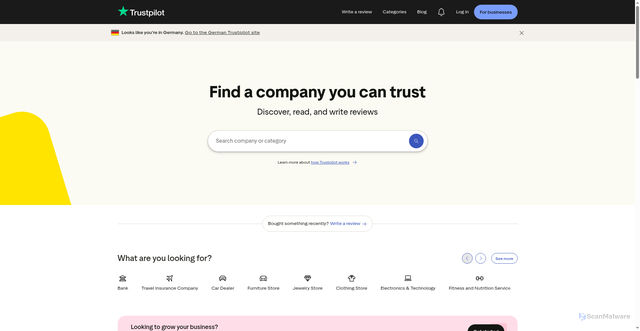 Security scan screenshot of https://wildcard-configurablehttpredirector.trustpilot.com