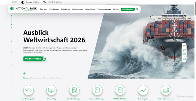 Security scan screenshot of https://national-bank.de