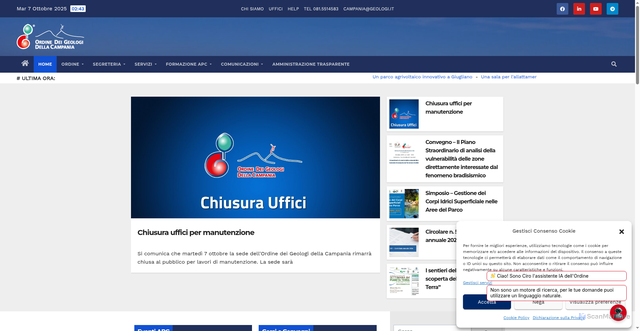 Security scan screenshot of https://geologicampania.it/
