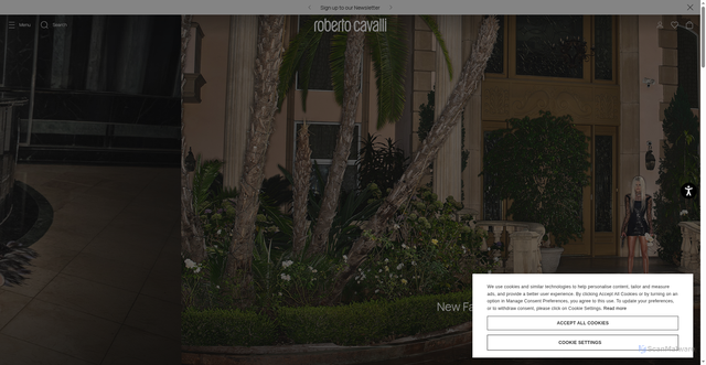Security scan screenshot of https://robertocavalli.com