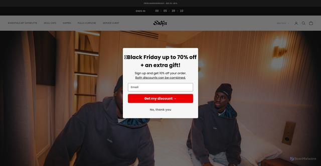Security scan screenshot of https://uk.satyn.fr/