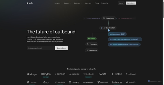 Security scan screenshot of https://unifygtm.com