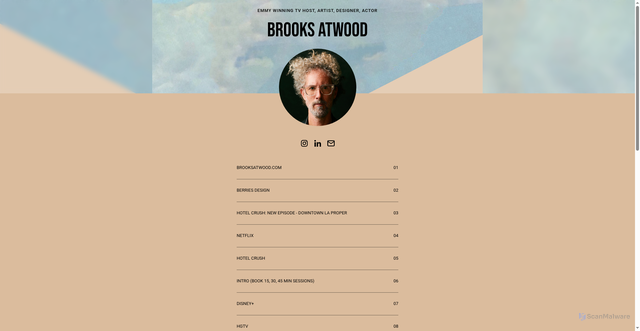 Security scan screenshot of https://bio.site/brooksatwood