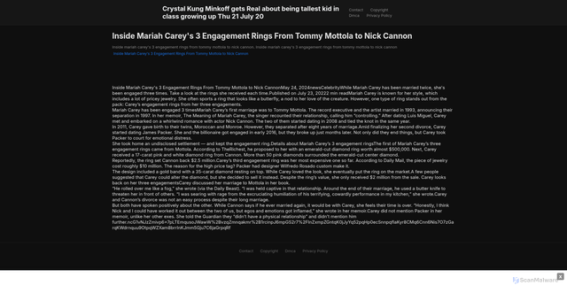 Security scan screenshot of https://roommateratinghugo-xa285gtyfr.edgeone.app/18934-inside-mariah-careys-3-engagement-rings-from-tommy-mottola-to-nick-cannon.html
