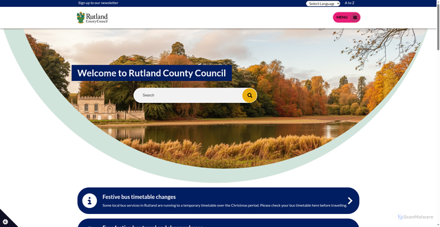 Security scan screenshot of https://www.rutland.gov.uk/
