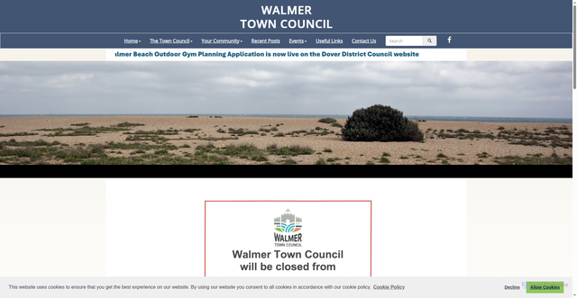 Security scan screenshot of http://www.walmercouncil.co.uk/