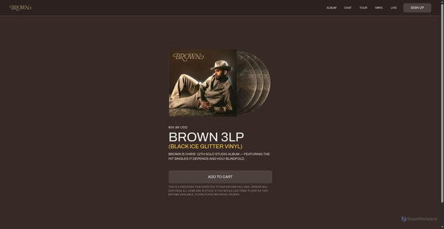 Security scan screenshot of https://www.brown.live/