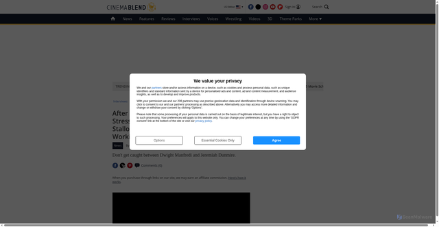 Security scan screenshot of https://www.cinemablend.com/interviews/i-talked-to-tulsa-king-sylvester-stallone-working-with-robert-patrick-episode-302