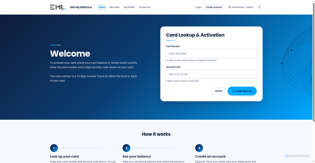 Security scan screenshot of https://getmybalance.com