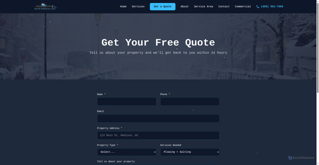 Security scan screenshot of https://msr-site-preview.pages.dev/quote