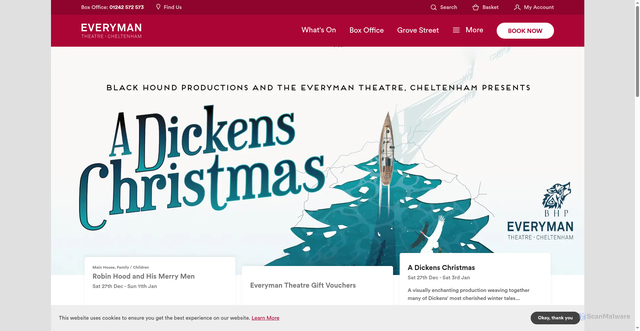 Security scan screenshot of https://www.everymantheatre.org.uk/