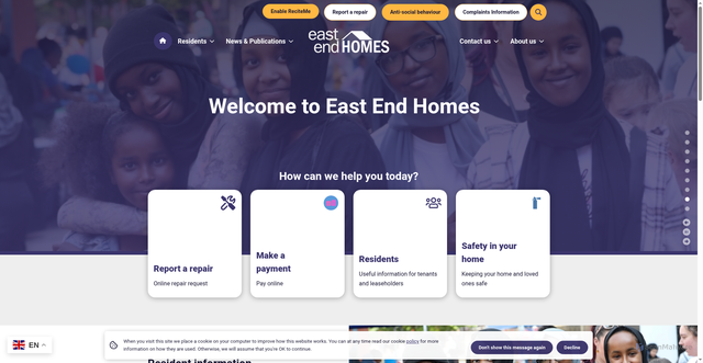 Security scan screenshot of https://www.eastendhomes.net/