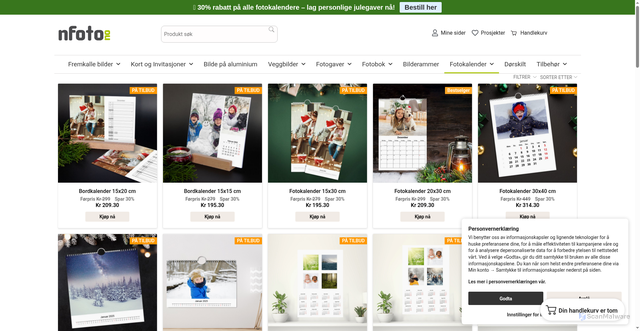 Security scan screenshot of https://nfoto.no/fotokalender/?utm_source=nfoto.no&utm_campaign=95d1dd11dc-NYHETSBREV_COPY_04&utm_medium=email&utm_term=0_-005cf89073-4832893&goal=0_d26c6d4588-95d1dd11dc-4832893&mc_cid=95d1dd11dc&mc_eid=UNIQID