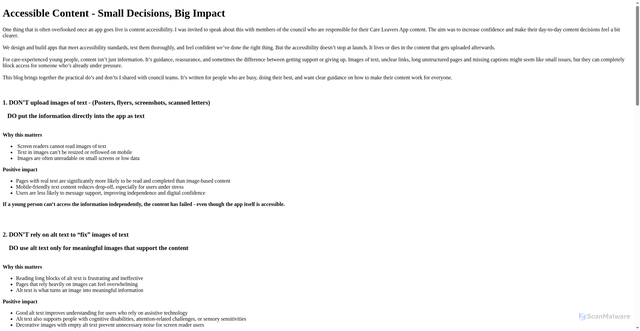 Security scan screenshot of https://cloudflare-server-rendering-test.pages.dev/news/126-accessible-content-small-decisions-big-impact