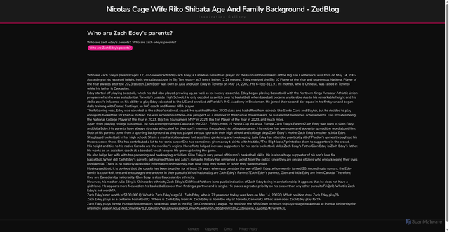 Security scan screenshot of https://cardspendhugo-wmgsn4ywlk.edgeone.app/19122-who-are-zach-edeys-parents.html