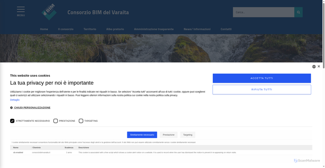 Security scan screenshot of https://consorziobimvaraita.it/