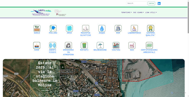 Security scan screenshot of https://www.arpamolise.it/