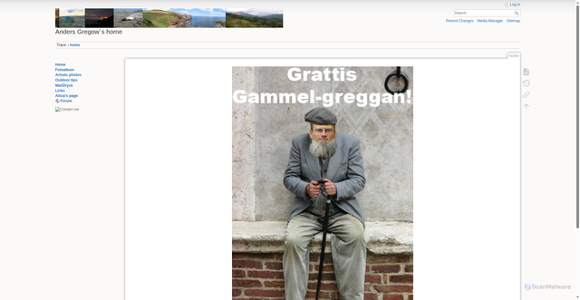 Security scan screenshot of https://gregow.se