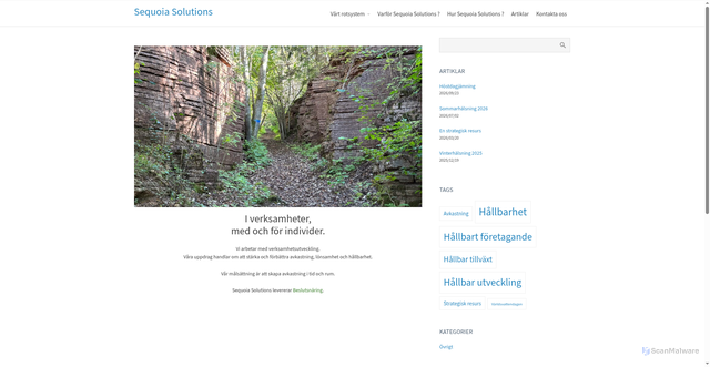 Security scan screenshot of https://sequoiasolutions.se