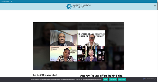 Security scan screenshot of https://www.ucc.org/andrew-young-offers-behind-the-scenes-glimpses-of-the-civil-rights-movement/