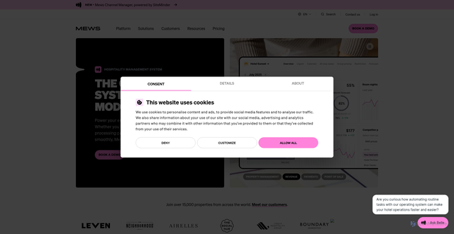 Security scan screenshot of https://Mews.com