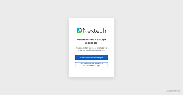 Security scan screenshot of https://login.nextech.com