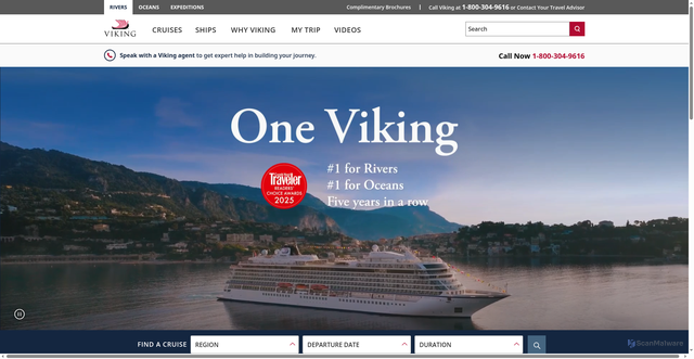 Security scan screenshot of https://www.vikingrivercruises.com/