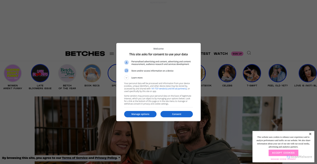 Security scan screenshot of https://betches.com/nobody-wants-this-is-a-high-maintenance-girlies-fantasy/