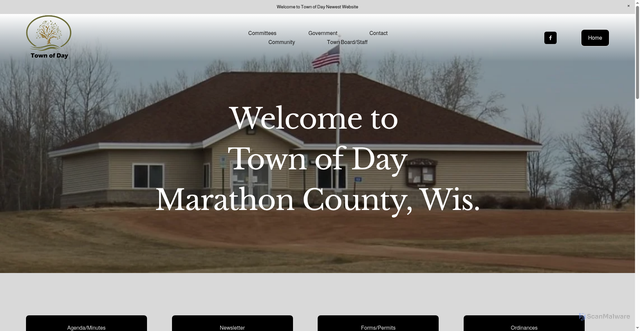 Security scan screenshot of https://townofdaywi.gov/