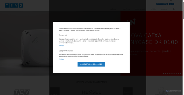 Security scan screenshot of https://tev.pt