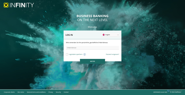 Security scan screenshot of https://infinity.raiffeisen.at