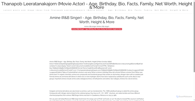 Security scan screenshot of https://nusaglobalmedia-dpsuywzva9wq.edgeone.app/amine-rb-singer-age-birthday-bio-facts-family-net-worth-height-more.html