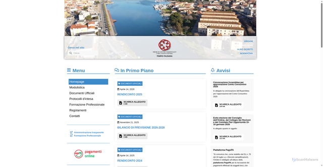 Security scan screenshot of https://www.commercialistiolbiatempio.it