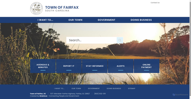 Security scan screenshot of https://www.fairfaxsc.gov/