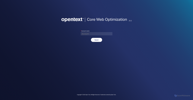 Security scan screenshot of https://marketinghub.opentext.com