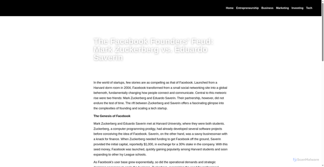 Security scan screenshot of https://www.entrepreneursherald.com/blog/the-facebook-founders-feud-mark-zuckerberg-vs-eduardo-saverin