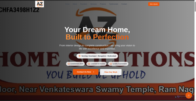 Security scan screenshot of http://atozhomesolutions2024.com/