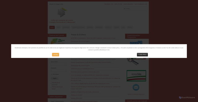 Security scan screenshot of https://www.cdlcl.it