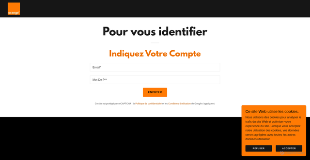 Security scan screenshot of https://weborange.godaddysites.com/identifiez-vous