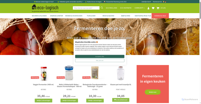 Security scan screenshot of https://www.eco-logisch.nl