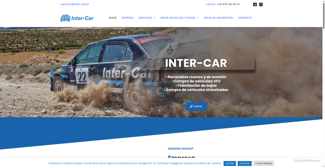 Security scan screenshot of https://inter-car.es