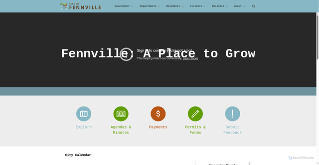 Security scan screenshot of https://fennville.gov/