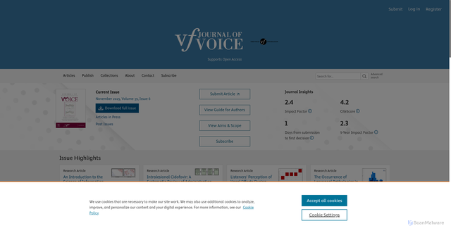 Security scan screenshot of https://www.jvoice.org/