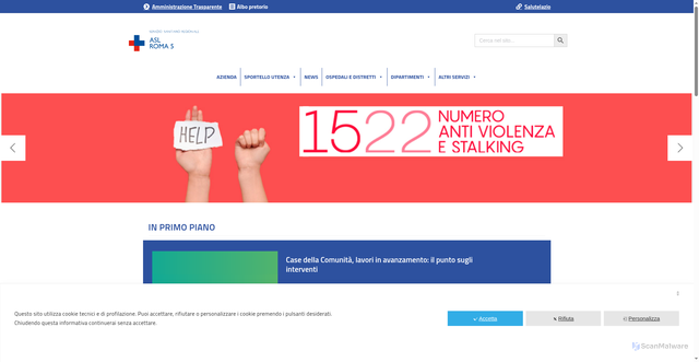 Security scan screenshot of https://www.aslroma5.info/