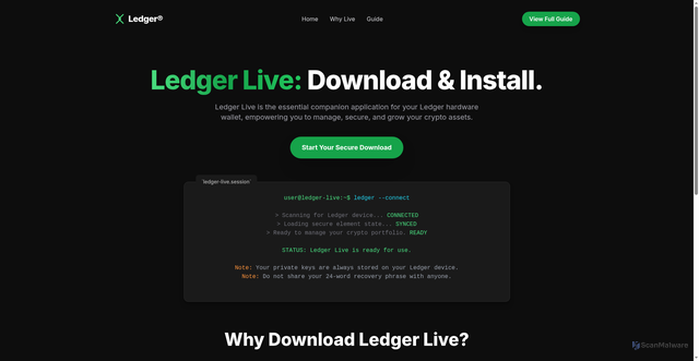 Security scan screenshot of http://ledgrr-com-start.pages.dev/