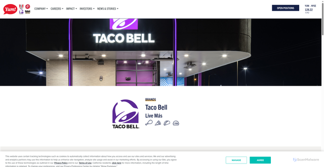 Security scan screenshot of https://www.tacobell.com/delivery