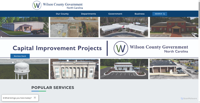 Security scan screenshot of https://www.wilsoncountync.gov/