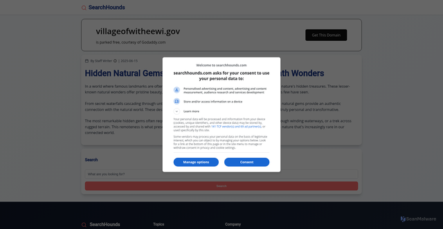 Security scan screenshot of https://villageofwitheewi.gov/